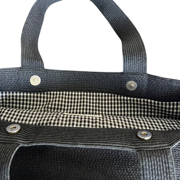 ERIC JAVITS Natural Raffia Squishee VTG Shoulder Handbag Tote Comfy Straps Tan - Picture 6 of 8